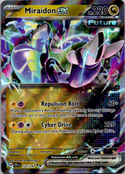 Pokemon TCG Miraidon ex Scarlet & Violet-Temporal Forces 122/162 Double Rare-NM - Image 1