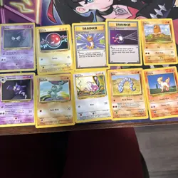 1999 Pokemon WOTC Vintage 10 Card Lot Base Set Gastly- Haunted- Ponyta - Image 1