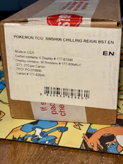 Pokemon TCG Sword & Shield Chilling Reign Booster Box Case Sealed 820650828461 - Image 1