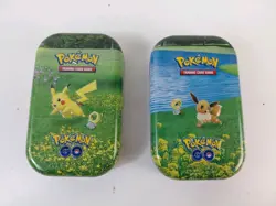 Pokemon GO TCG | 2 Mini Tins Featuring Eevee And Pikachu With Art Cards #234 - Image 1