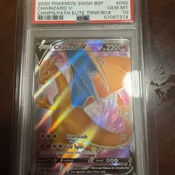 ✨ PSA 10 Pokemon Charizard V SWSH050 black star promo - Image 2