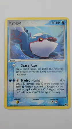 Pokemon TCG Kyogre EX Emerald 15/106 Regular Rare Non Holo LP - Image 1