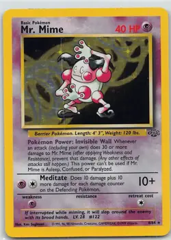 Mr. Mime - 6/64 - Pokemon Jungle Unlimited Holo Rare Card WOTC LP+ - Image 1