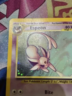 Pokemon TCG: Espeon 1/75 Neo Discovery Holo Rare Heavily Played Card Vintage - Image 2