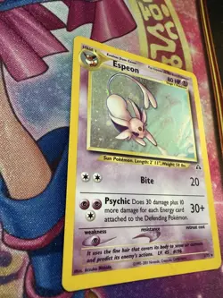 Pokemon TCG: Espeon 1/75 Neo Discovery Holo Rare Heavily Played Card Vintage - Image 4