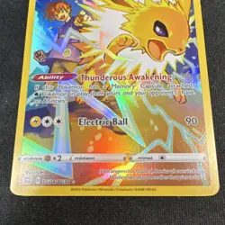 Pokemon Jolteon Full Art Holo Ultra Rare TG04/TG30 Brilliant Stars 100 HP Engli… - Image 2