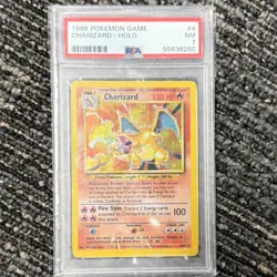 Pokemon 1999 Charizard Holo Base Set #4/102 PSA 7 English Rare TCG Card - Image 1