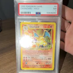 Pokemon 1999 Charizard Holo Base Set #4/102 PSA 7 English Rare TCG Card - Image 2