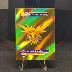 Pokemon TCG Gold Chrome Foil Zapdos #145 Full house sticker - Image 1