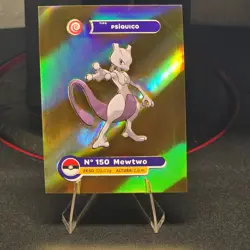Pokemon TCG Gold Chrome Foil Mewtwo #150 Full house sticker - Image 1