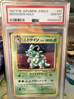 1997 Pokemon Japanese Jungle #31 Nidoqueen Holo Card PSA 10 - Image 1