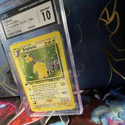 Pokemon Ampharos 1st Edition Neo Revelation Holo CGC 10 1/64 (2001) - Image 1