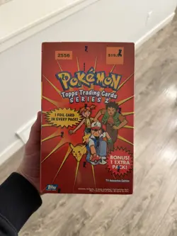 Pokemon Topps Series 2 Booster Box 10 Packs 2556 Hobby Vintage Rare 88 Cards Per - Image 1