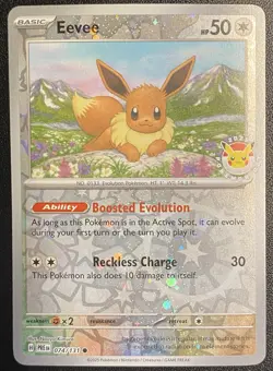 Eevee Reverse Holo Promo 074/131 Pokemon Day 2025 Promo Prismatic Evolutions NM - Image 1