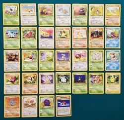 Complete Jungle Uncommon And Common Set -WOTC Pokemon Cards NM-LP-MP x32 Cards - Image 1