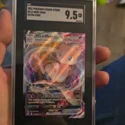 Pokemon TCG Mew VMAX 114/264 Fusion Strike Ultra Rare Holo SGC 9.5 310 HP - Image 1