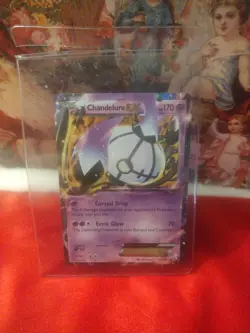 Pokemon TCG Chandelure ex Legendary Treasures 77/113 Holo Holo Rare EX - Image 3