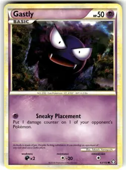 Gastly - 63/102 - Common - HGSS - Triumphant - Pokemon NM - Image 1