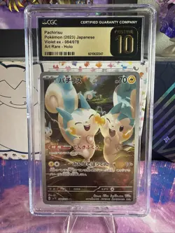 2023 POKEMON JAPANESE VIOLET EX ART RARE HOLO #084 PACHIRISU CGC 10 PRISTINE - Image 1