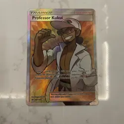 Professor Kukui 148/149 Sun & Moon Full Art Ultra Rare Holo Pokemon Card DMG - Image 1