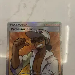 Professor Kukui 148/149 Sun & Moon Full Art Ultra Rare Holo Pokemon Card DMG - Image 4
