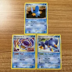 Pokemon TCG Mudkip Marshtomp Swampert Evolution Supreme Victors Card Lot 2009 - Image 1