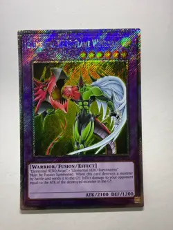 Yugioh - Elemental Hero Flame Wingman - Platinum Secret - 1st - RA03-EN152 - NM - Image 1