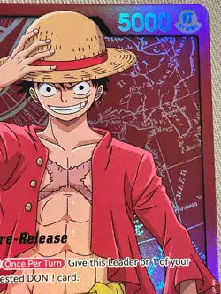 Monkey.D.Luffy ST01-001 L Super Pre-Release Stamp Starter Deck Leader - Image 5