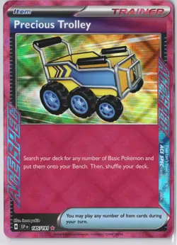 Precious Trolley ACESPEC 185/191 SSP Surging Sparks NM Rare Holo Pokemon Card - Image 1