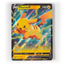 Pokemon - Pikachu V - SWSH063 - Black Star Promo - Half Art Card - Image 1