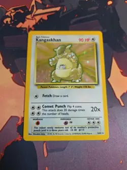 Pokemon TCG Card Kangaskhan Jungle 5/64 Holo Unlimited Holo Rare 1999 HP - Image 1