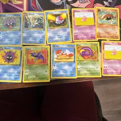 1999 Pokemon WOTC Vintage 10 Card Lot Fossil Slowpoke- Kabuto- Shellder - Image 1