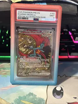Roaring Moon EX Sir Prismatic Evolutions Card 162/131 SV PSA 9 - Image 3