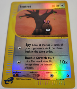 Sentret Reverse Holo 107/147 — Aquapolis Pokemon Card 🌈🦝✨ - Image 2