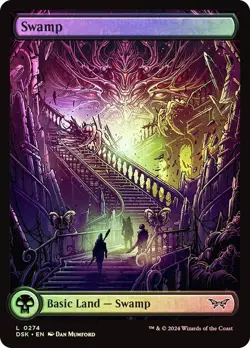 Swamp (0274) - Duskmourn: House of Horror - Basic Land Full Art (Foil) - Image 1