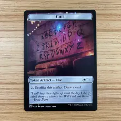 Magic: The Gathering X Stranger Things Clue Token Secret Lair Drop 348 - Image 1