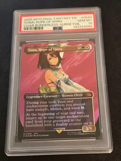 PSA 10 MTG FINAL FANTASY SURGE FOIL #0549 YUNA, HOPE OF SPIRA - Image 1