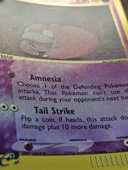 Pokemon EX Team Magma vs Team Aqua Slowpoke Reverse Holo 45/95 EXC-NEAR MINT - Image 4