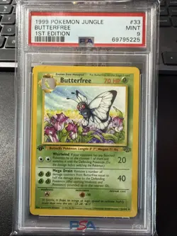 Pokemon Jungle Butterfree 1st Edition 33/64 PSA 9 MINT Vintage 1999 - Image 1