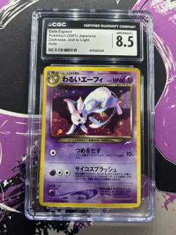 2001 Pokemon Dark Espeon Holo Darkness, and to Light Neo 4 Revelation CGC 8.5 - Image 1