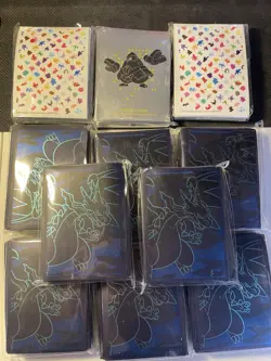 LOT - Pokemon ETB Deck Sleeves - 11 Packs (65 Sleeves Per Pk) - Free Charizard! - Image 2