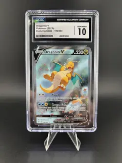 POKEMON CGC 10 2021 SWSH Evolving Skies Dragonite V 192/203 Alt Art - Image 1