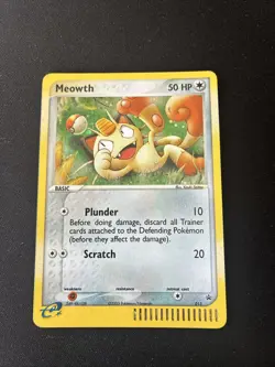 Meowth 013 - Promo Pokemon TCG (Nintendo Black Star Promos 13) 2003 E Reader NM - Image 1