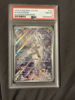 Pokemon TCG N's Reshiram 167/159 Journey Together Holo IR PSA 8 - Image 1