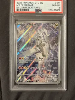 Pokemon TCG N's Reshiram 167/159 Journey Together Holo IR PSA 8 - Image 4