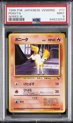 1998 POKEMON JPN VENDING SER III #77 PONYTA PSA 9 - Image 1