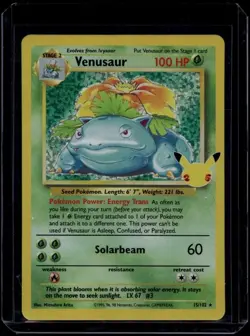 Pokemon TCG Venusaur 15/102 Celebrations Classic Collection NM - Image 1