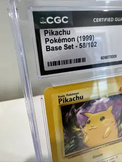 Pikachu Pokemon 1999 Base Set 58/102 CGC 9.5 MINT+ - Image 2