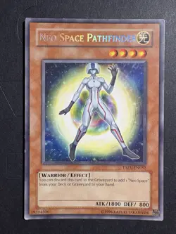 Yugioh Neo Space Pathfinder TAEV-EN032 Rare LP Misprint Secret Rare Text - Image 1
