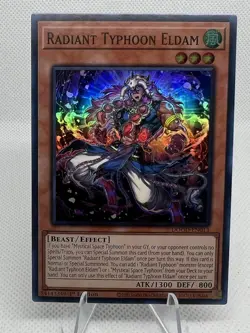 Yugioh! Radiant Typhoon Eldam - DOOD-EN013 - Super Rare - 1st Edition Near Mint, - Image 1
